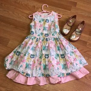 Girls Disney dress and Mini Melissa matching shoes